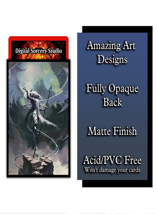 Digital Sorcery Studio Angel Horror Card Game Sleeves - 102 Pack Textured Back - Perfect for MTG Atraxa Praetor's Voice Commander - Custom Art Sleeves for Magic The Gathering and Other Trading Card Games - Image 3